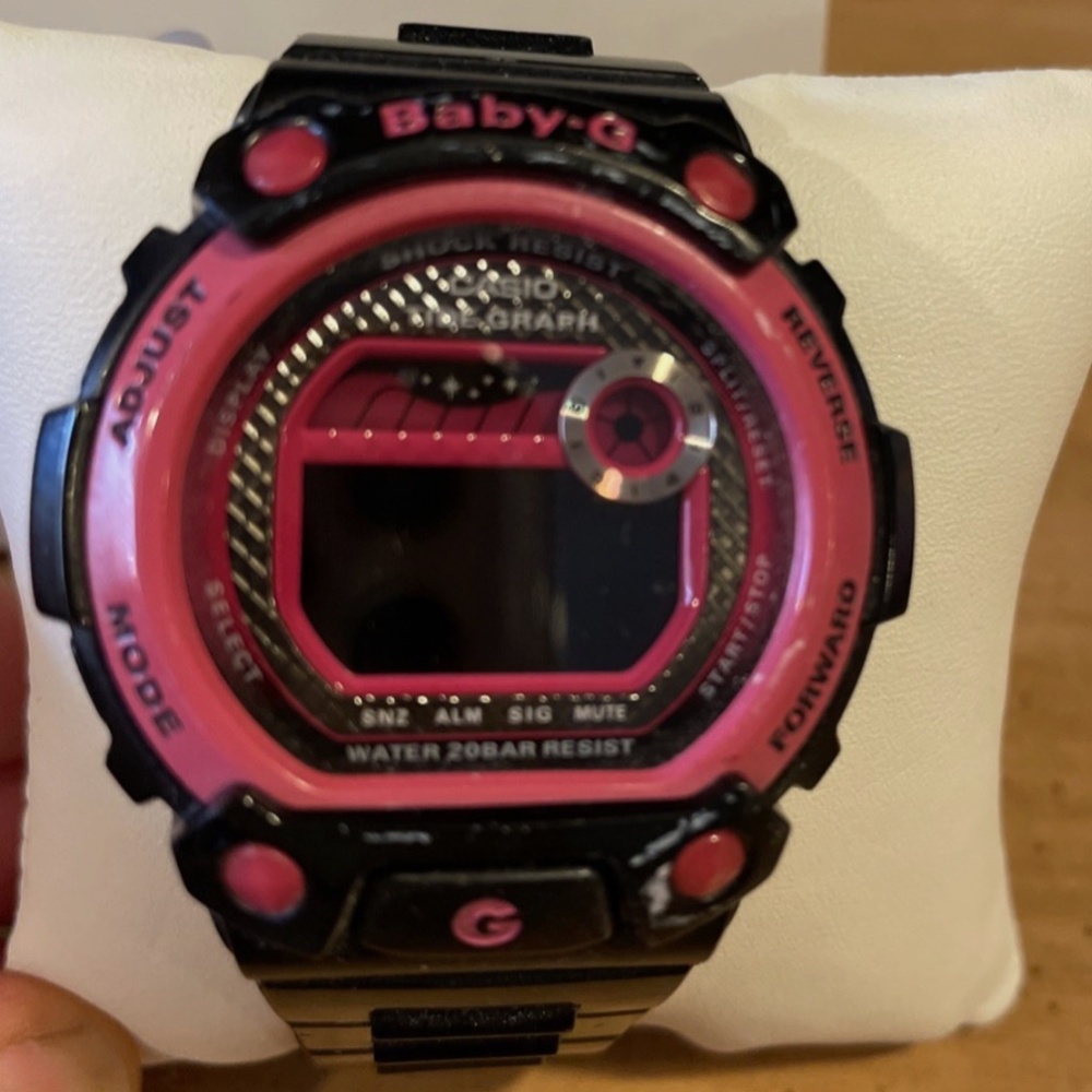 Casio Baby-G Watch BLX-100 Metallic Black Pink w/Box